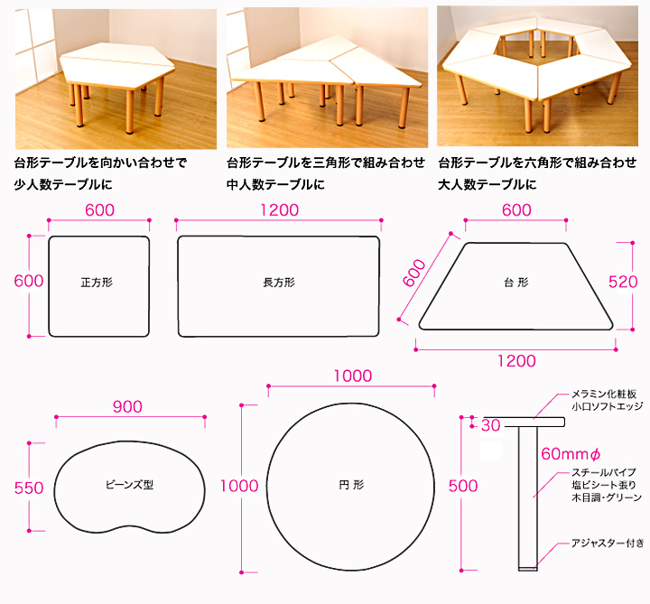 RAKUGAKI 書いても消せる落書きテーブルの図面です。 楽がきデスク